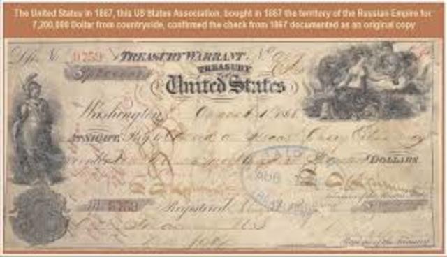 Alaska is purchased from Russia