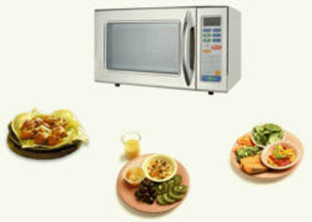Microondas para cocinar alimentos