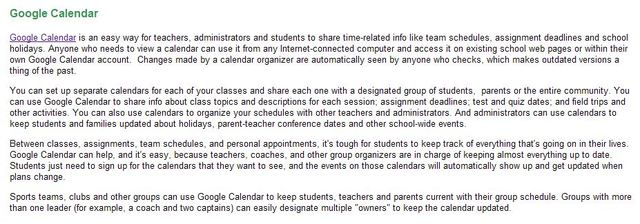 Google Calendar: Google Tools Continued