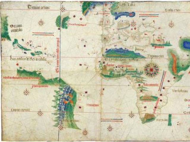 La divición de terrenos entre España y Portuga