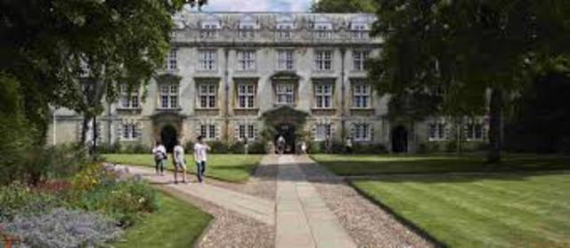 Entrada en la universidad Christs College Cambridge