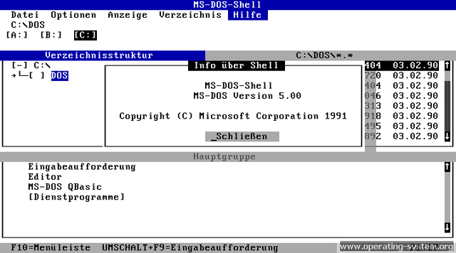 Linux. MS-DOS 5.0.