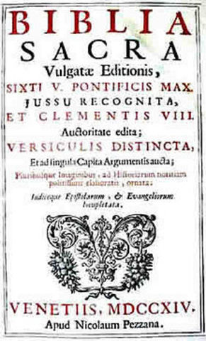 Traducción de la Biblia al latín (Vulgata Latina)