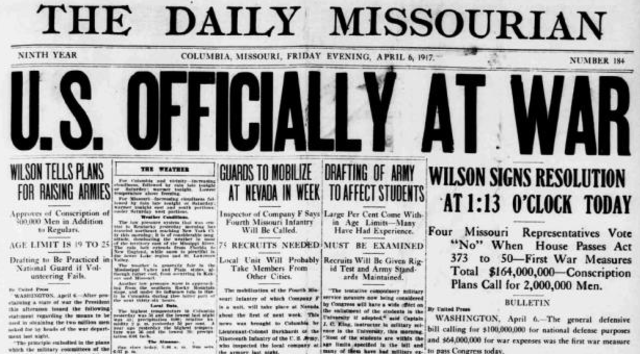 United States Declares War on Germany (US)