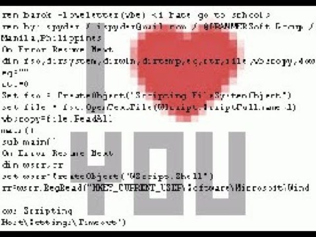 50 millones de usuarios se ven infectados por el virus ILOVEYOU, el primer virus masivo