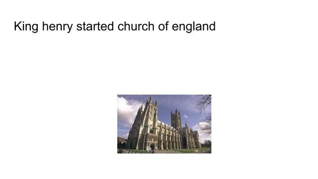 king henry starts church of england