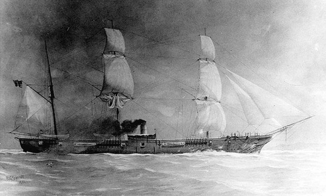 The U.S.S Housatonic sunk