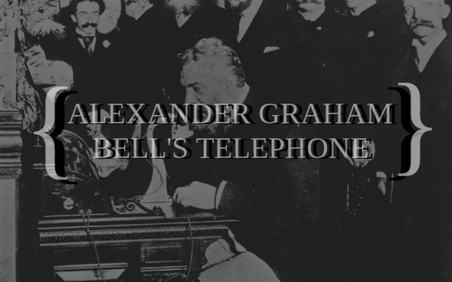 { Alexander Graham Bell invents the telephone }