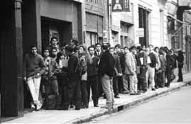 Fuerte crisis economica y desocupacion