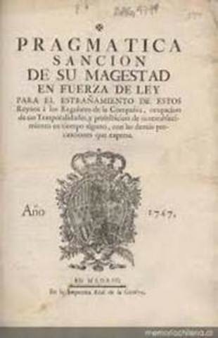 Publicación de la Pragmática Sanción de 1789.
