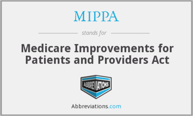 MIPPA (Medicare Improvements for Patients and Providers Act)