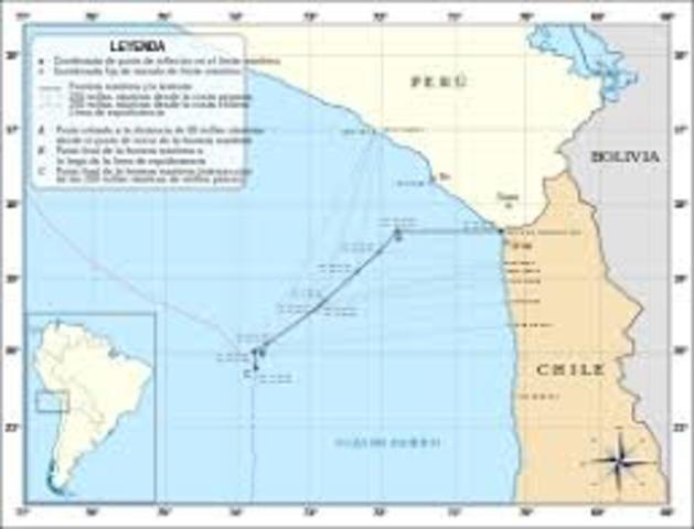 Acuerdo fronterizo entre Chile y Perú.