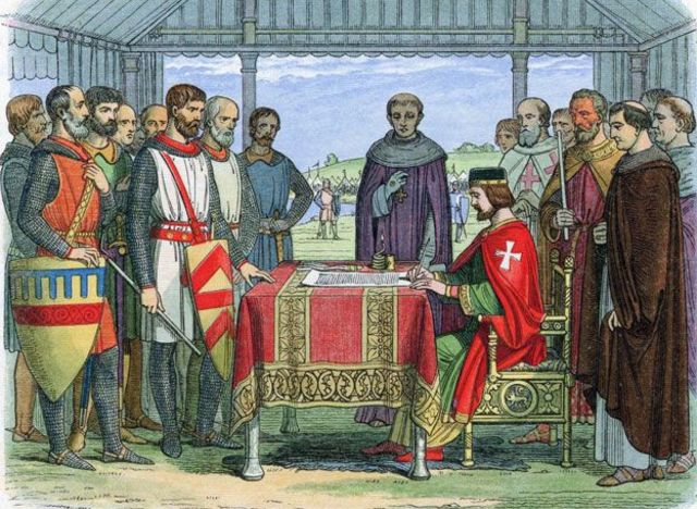 King John signs the Magna Carta