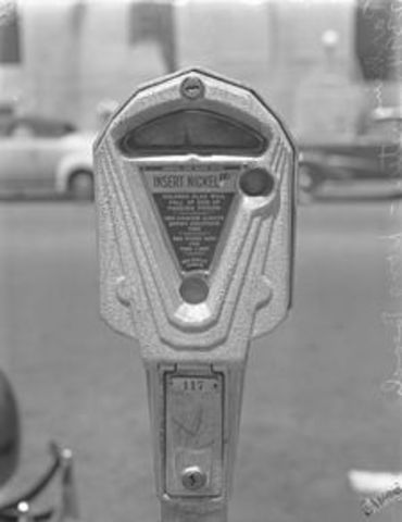 The first parking meter was installed