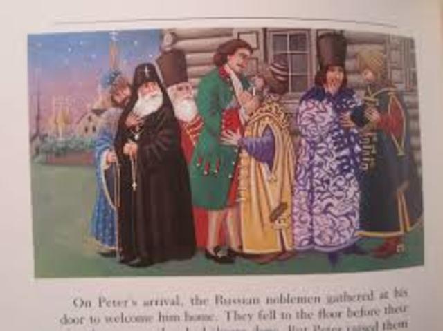 The Westernization of Russia was started by Peter the Great