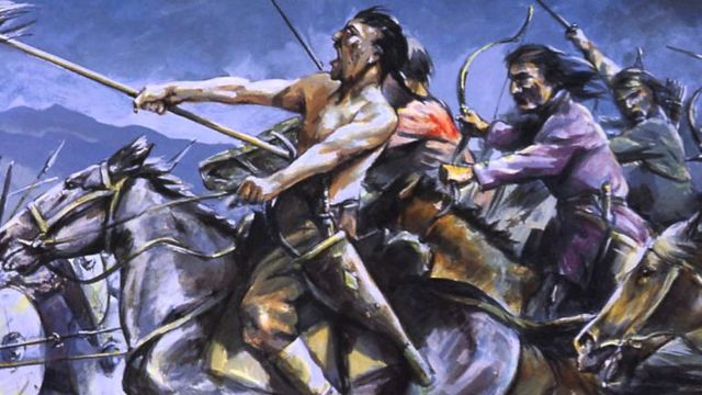 retreating with the Huns