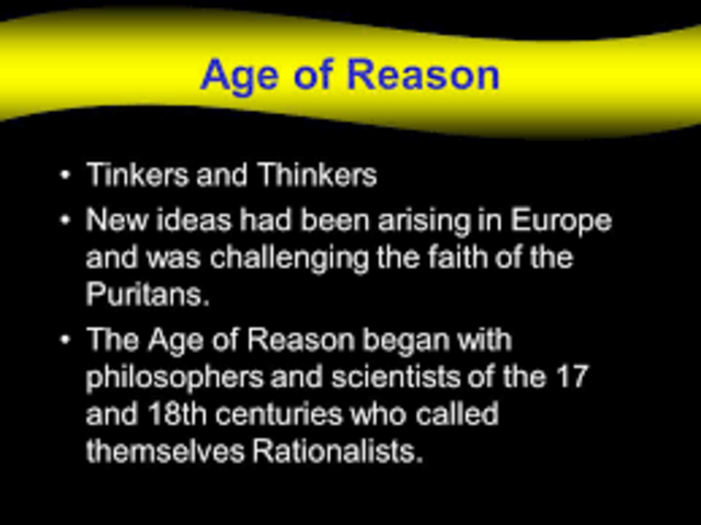 The Age of Reason began