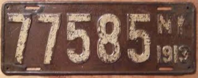 First license plate invented in France