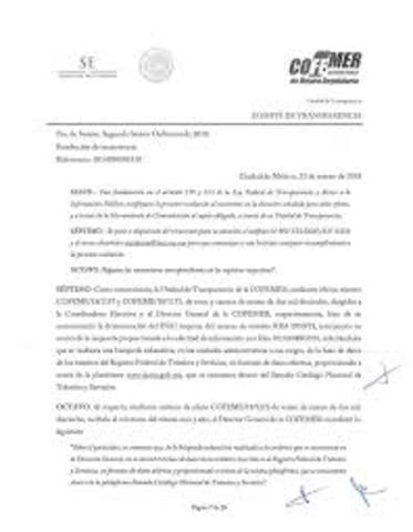 Publicación en el Diario Oficial de la Federación