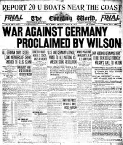 The United States enters WWI