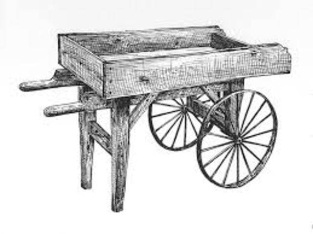 Wheeled cart 3,500 BC