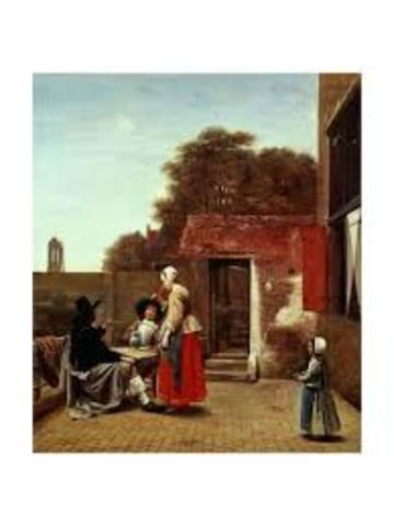 Pieter de hooch patio de una casa en delft