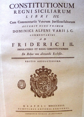 Emanazione del "Liber Augustalis" nel Regno di Sicilia