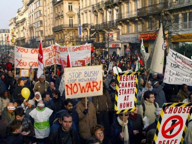 Protestas globales contra la guerra en Irak
