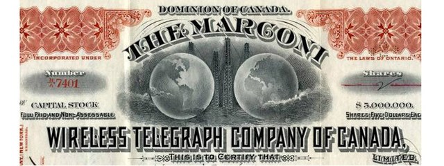 Fondation de «The Wireless Telegraph and Signal company»