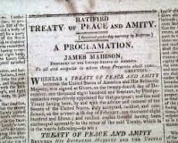Treaty of Ghent Ratified