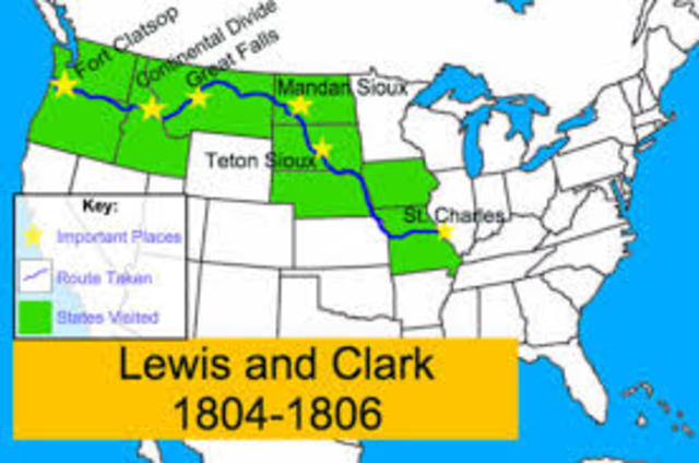 Beginning of Lewis and Clark expedition