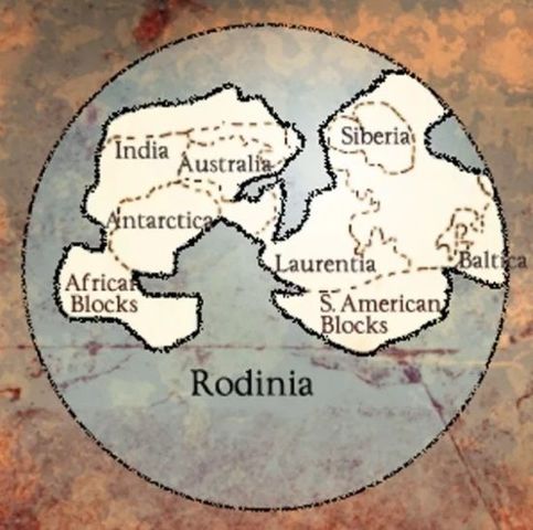 Se forma el supercontinente Rodinia