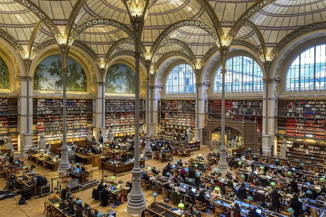 Sala de lectura de la Biblioteca Nacional de París