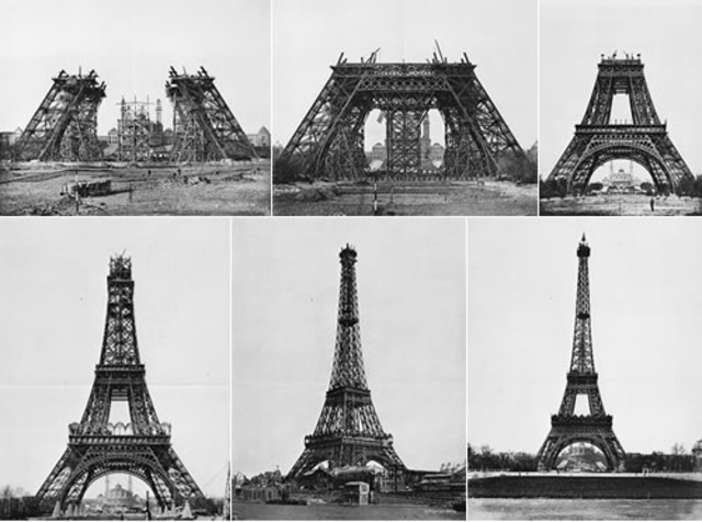 Inici construcció de la Torre Eiffel per l'exposició universal de París