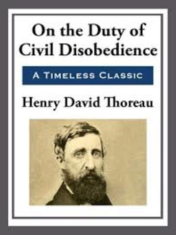 Henry David Thoreau Published Civil Disobedience