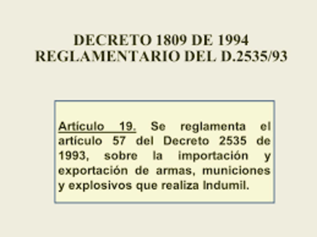 Decreto 1809 de 1994
