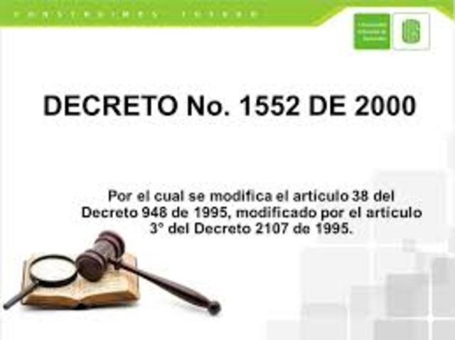 Decreto 1552 de 2000