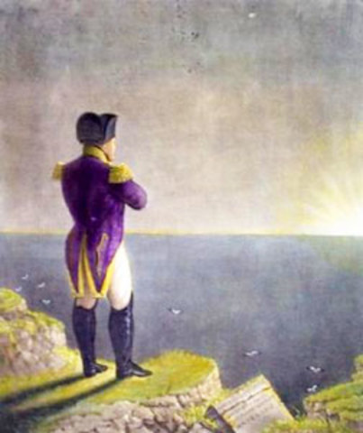 Napoleón desterrado a la isla de Santa Elena