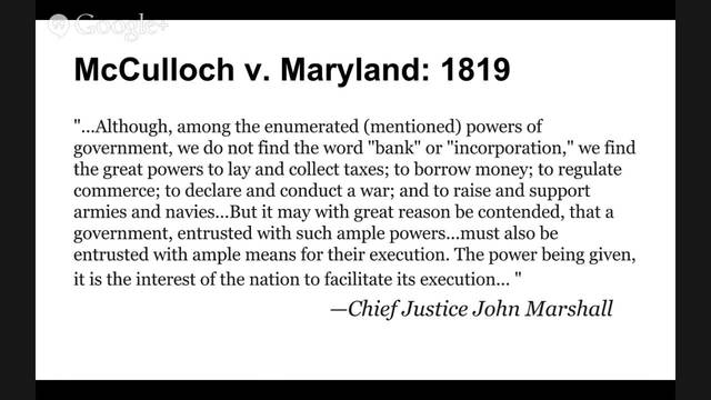 McCulloch v. Maryland