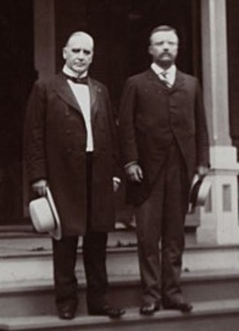 Pres. McKinley is Assassinated and Progressive Theodore Roosevelt Becomes President