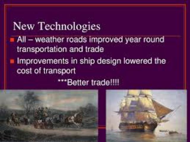 All weather roads were created to improve year round transport and trade