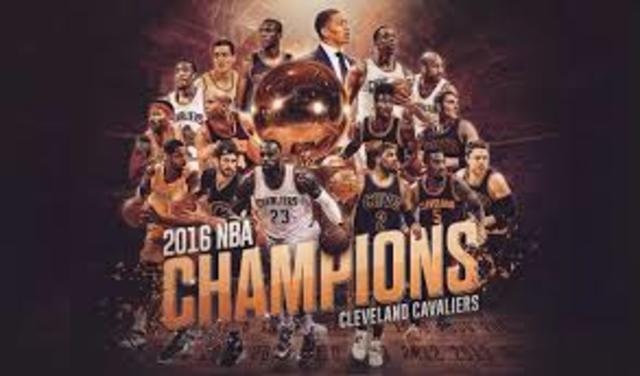 The Cavaliers win the NBA championship