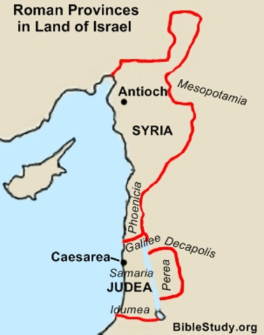 Roman Rule of Israel begins