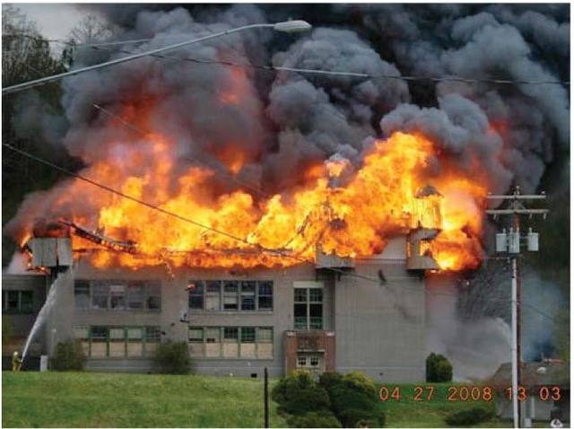 School caught on fire in second grade
