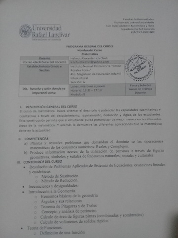 Revisión final de la Planificación