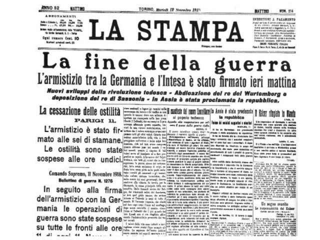 FINE I GUERRA MONDIALE