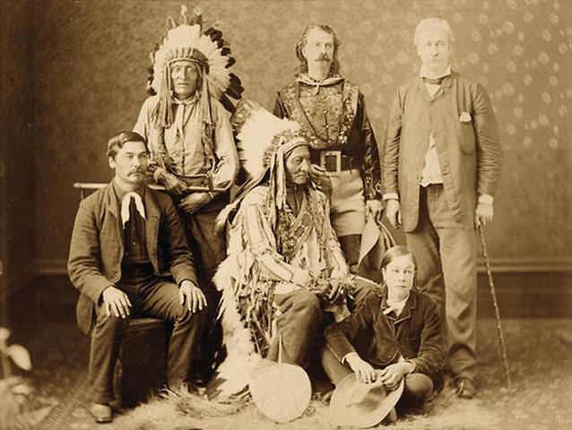 Sitting Bull performs in Wild West Show with Buffalo Bill Cody