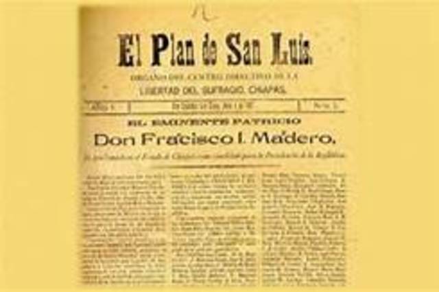 promulga el plan de san Luis