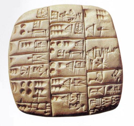 Comienza la escritura CUNEIFORME en Mesopotamia