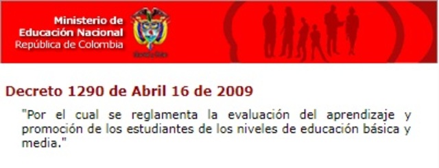 Decreto 1290 de abril de 2009